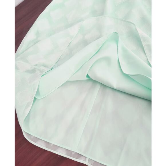 White House Black Market Halter Neck Dress Women's Sz 14 Green Sleeveless Lined - Picture 9 of 16